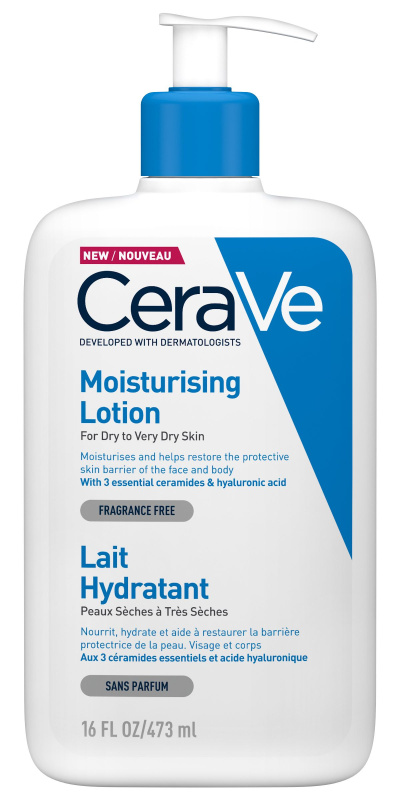 CeraVe Moisturizers Lotion hydratační mléko na tělo a obličej pro suchou až velmi suchou pokožku 473 ml