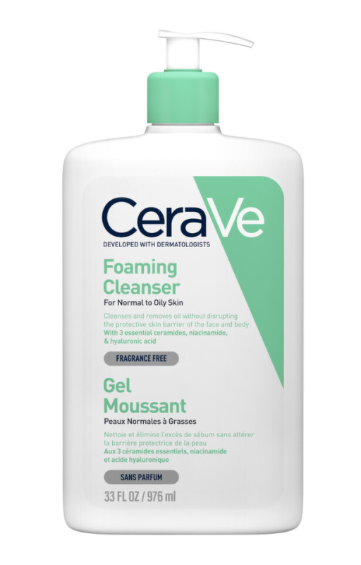 CeraVe Cleansers Foaming Cleanser čisticí pěnivý gel pro normální až mastnou pleť 1000 ml