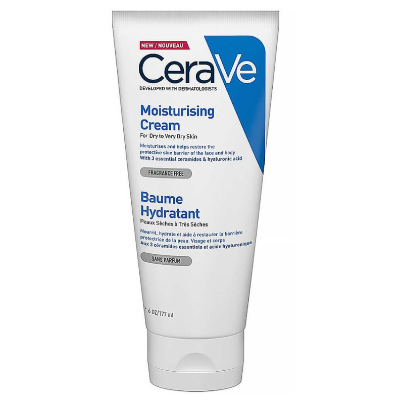 CeraVe Moisturizers hydratační krém na obličej a tělo pro suchou až velmi suchou pokožku 177 ml