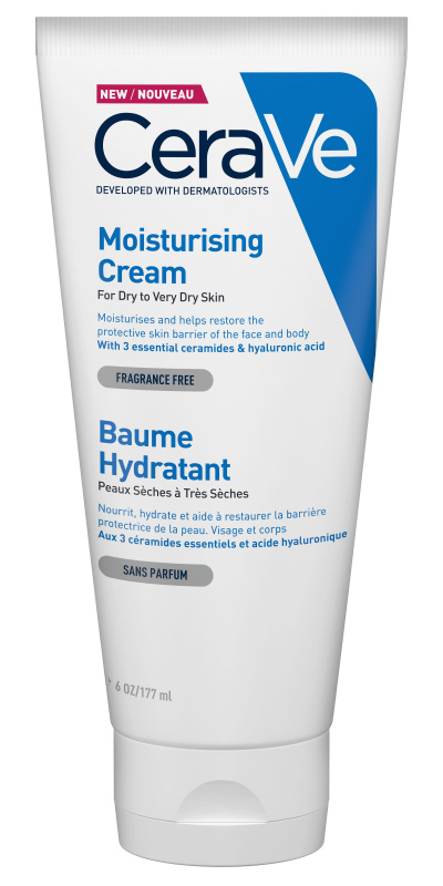 CeraVe Moisturizers hydratační krém na obličej a tělo pro suchou až velmi suchou pokožku 177 ml