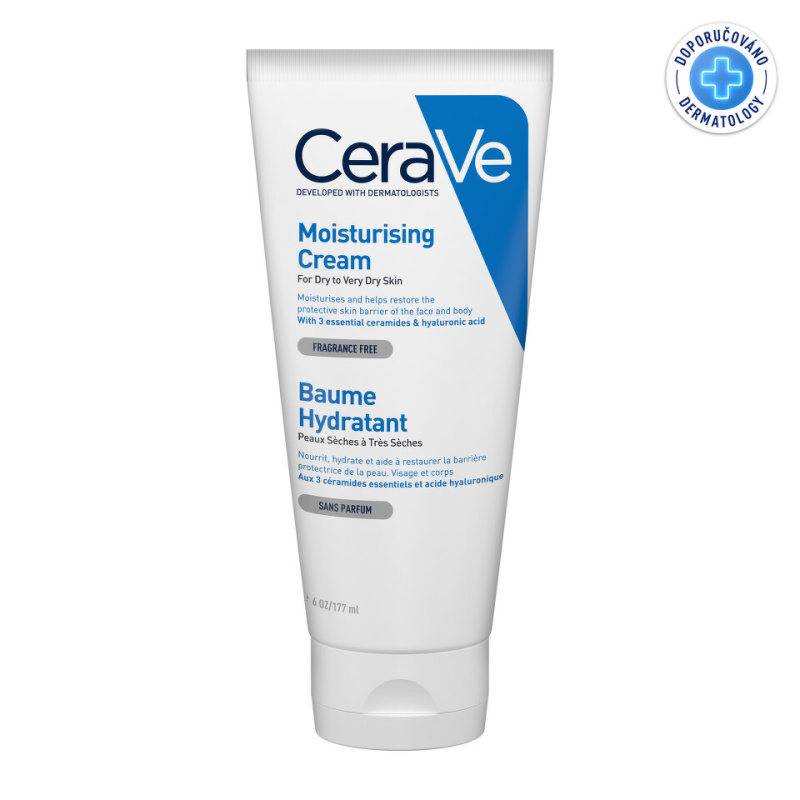 CeraVe Moisturizers hydratační krém na obličej a tělo pro suchou až velmi suchou pokožku 177 ml