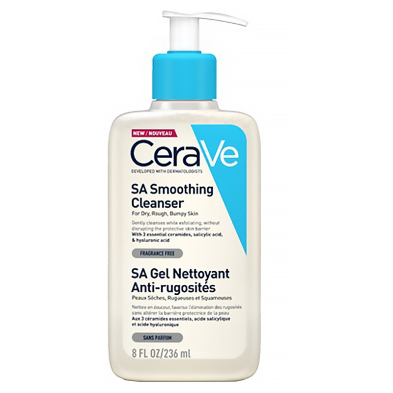 CeraVe Cleansers SA Smoothing Cleanser čisticí a zjemňující gel pro normální a suchou pokožku 236 ml