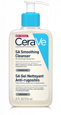 CeraVe Cleansers SA Smoothing Cleanser čisticí a zjemňující gel pro normální a suchou pokožku 236 ml