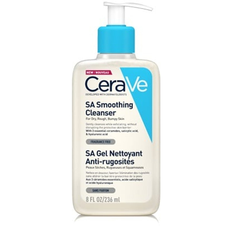CeraVe Cleansers SA Smoothing Cleanser čisticí a zjemňující gel pro normální a suchou pokožku 236 ml