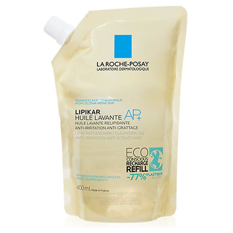 La Roche-Posay Lipikar Huile AP+ zvláčňující relipidační mycí olej proti podráždění náhradní náplň 400 ml
