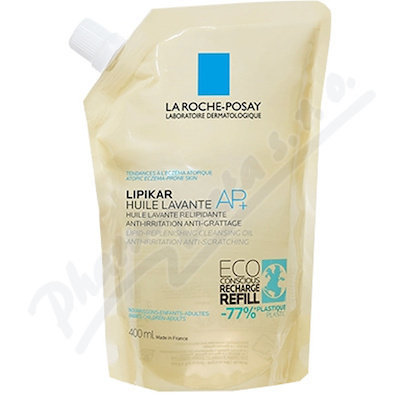 La Roche-Posay Lipikar Huile AP+ zvláčňující relipidační mycí olej proti podráždění náhradní náplň 400 ml