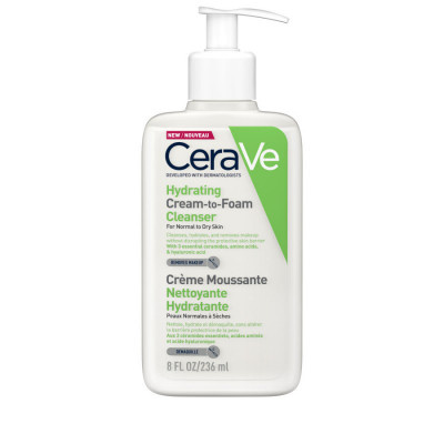 CeraVe Cleansers Hydrating Cream-to-Foam Cleanser čisticí pěnivý krém pro normální až suchou pleť 236 ml