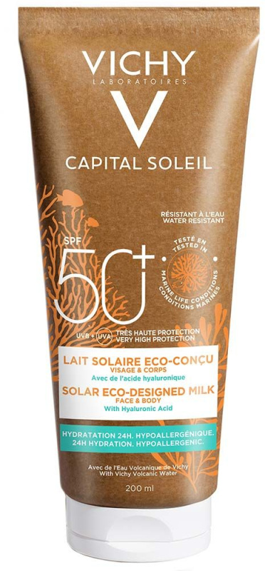 Vichy Capital Soleil Solar Eco-Designed Milk ochranné mléko SPF 50+ 200 ml