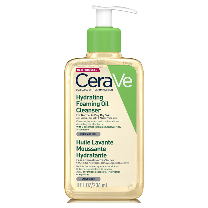 CeraVe Cleansers Hydrating Foaming Oil Cleanser čisticí olej s hydratačním účinkem 236 ml