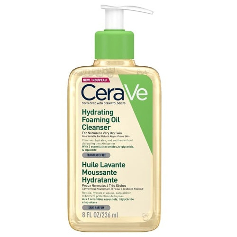 CeraVe Cleansers Hydrating Foaming Oil Cleanser čisticí olej s hydratačním účinkem 236 ml