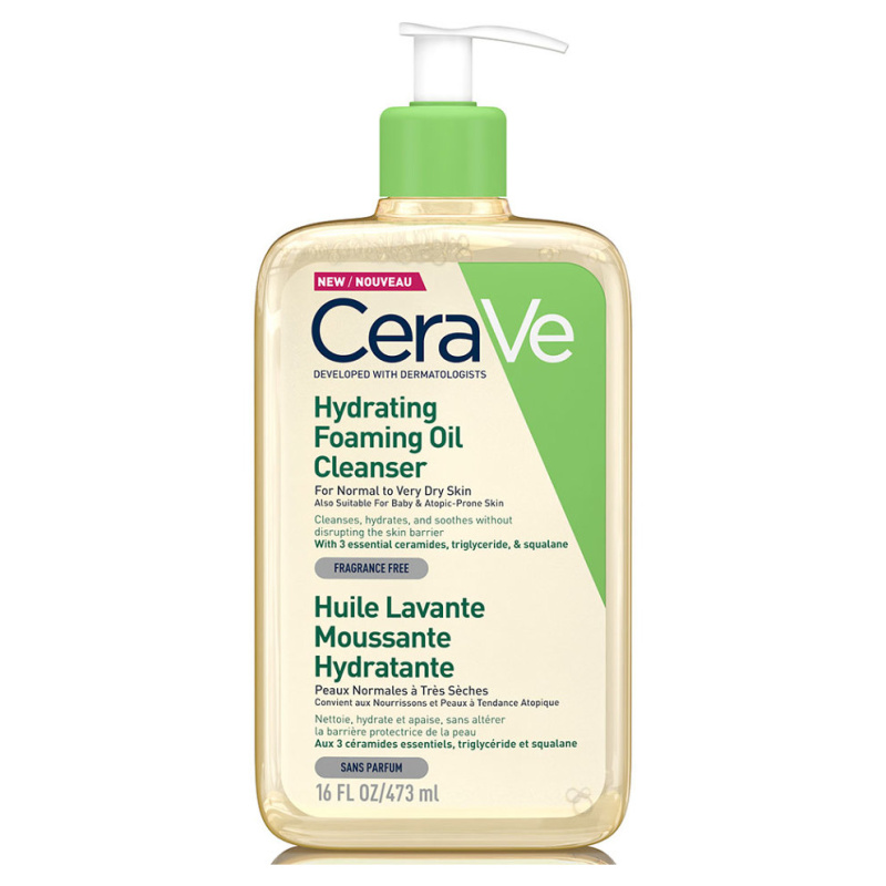 CeraVe Cleansers Hydrating Foaming Oil Cleanser čisticí olej s hydratačním účinkem 473 ml