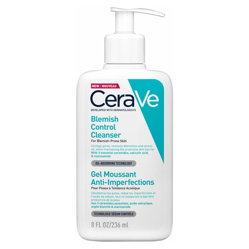 CeraVe Cleansers Blemish Control Cleanser čisticí gel proti nedokonalostem aknózní pleti 236 ml