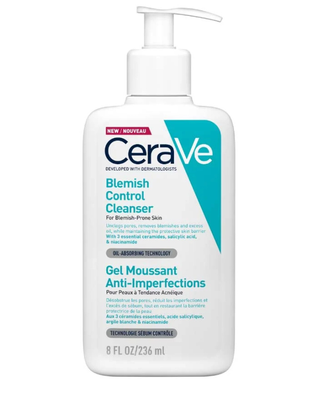 CeraVe Cleansers Blemish Control Cleanser čisticí gel proti nedokonalostem aknózní pleti 236 ml