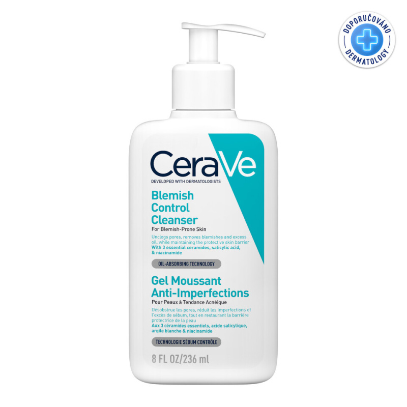 CeraVe Cleansers Blemish Control Cleanser čisticí gel proti nedokonalostem aknózní pleti 236 ml