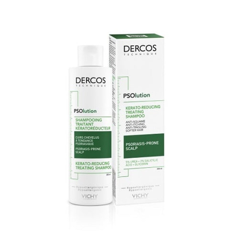 Vichy Dercos PSOlution hypoalergenní šampon pro vlasou pokožku s lupénkou 200 ml