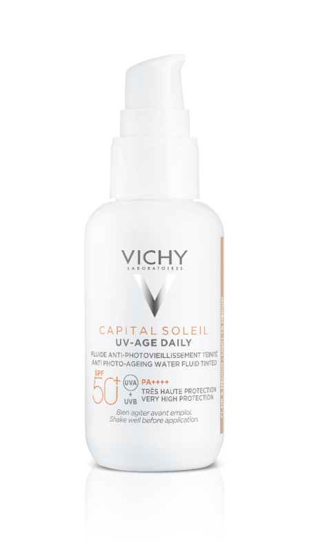 Vichy Capital Soleil Daily SPF50+ ochranný tónovaný fluid na obličej SPF 50+ odstín Light 40 ml