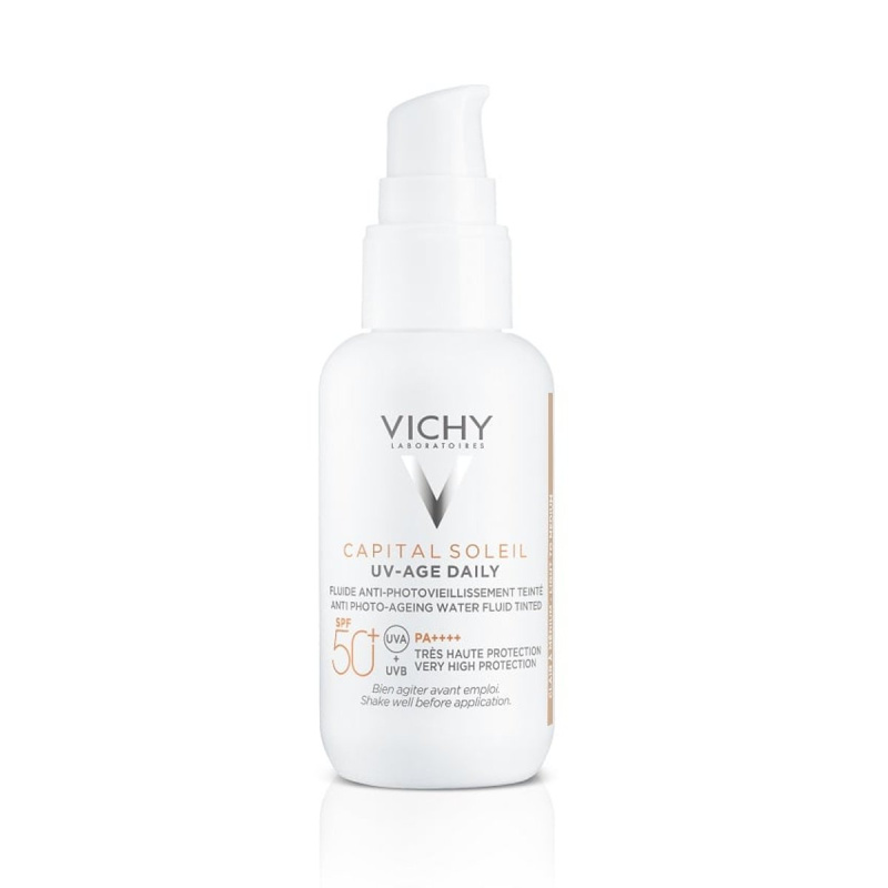 Vichy Capital Soleil Daily SPF50+ ochranný tónovaný fluid na obličej SPF 50+ odstín Light 40 ml
