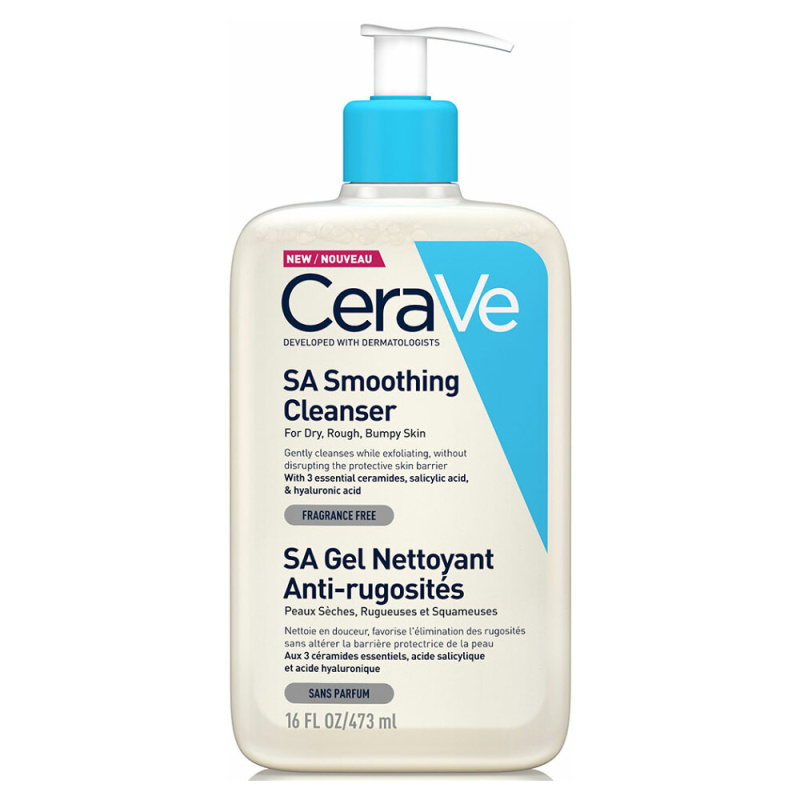 CeraVe Cleansers SA Smoothing Cleanser čisticí a zjemňující gel pro normální a suchou pokožku 473 ml