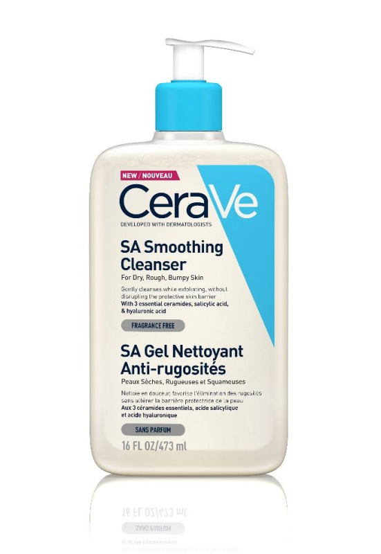 CeraVe Cleansers SA Smoothing Cleanser čisticí a zjemňující gel pro normální a suchou pokožku 473 ml