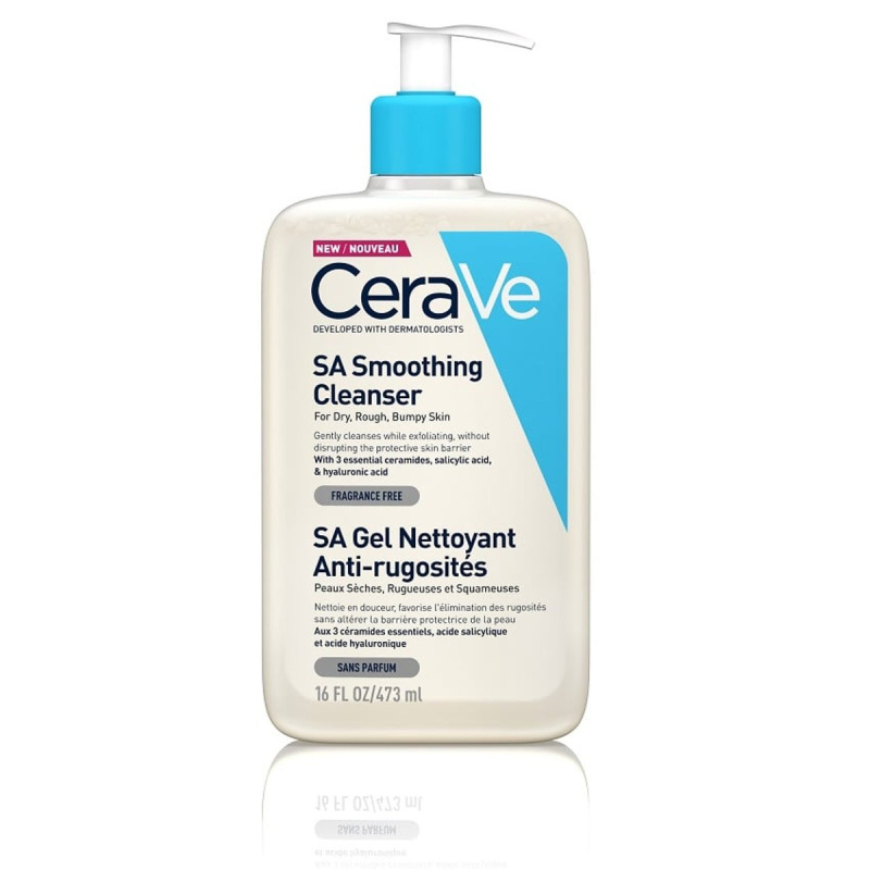 CeraVe Cleansers SA Smoothing Cleanser čisticí a zjemňující gel pro normální a suchou pokožku 473 ml