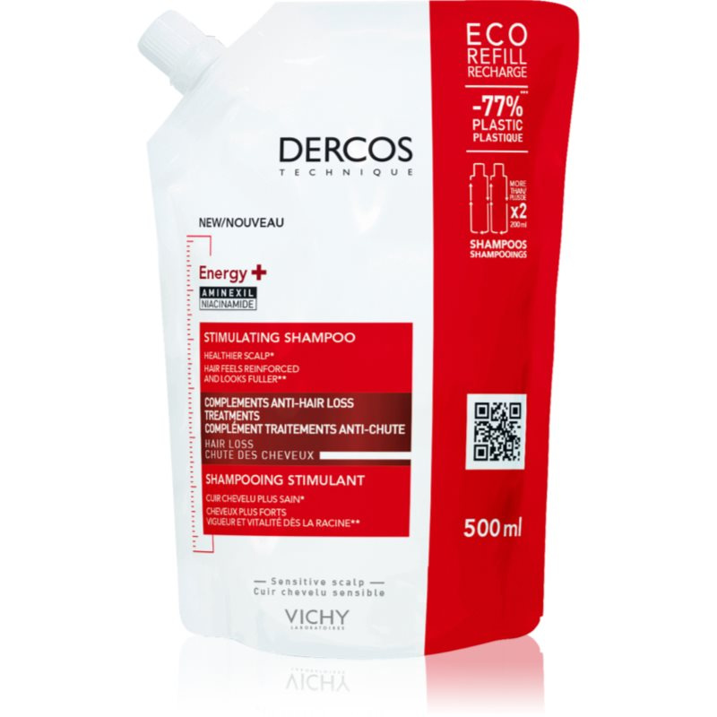 Vichy Dercos Energising posilující šampon proti vypadávání vlasů náhradní náplň 500 ml