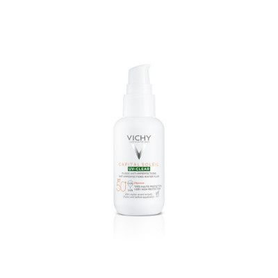 Vichy Capital Soleil UV-Clear protivrásková péče pro mastnou pleť se sklonem k akné SPF 50+ 40 ml