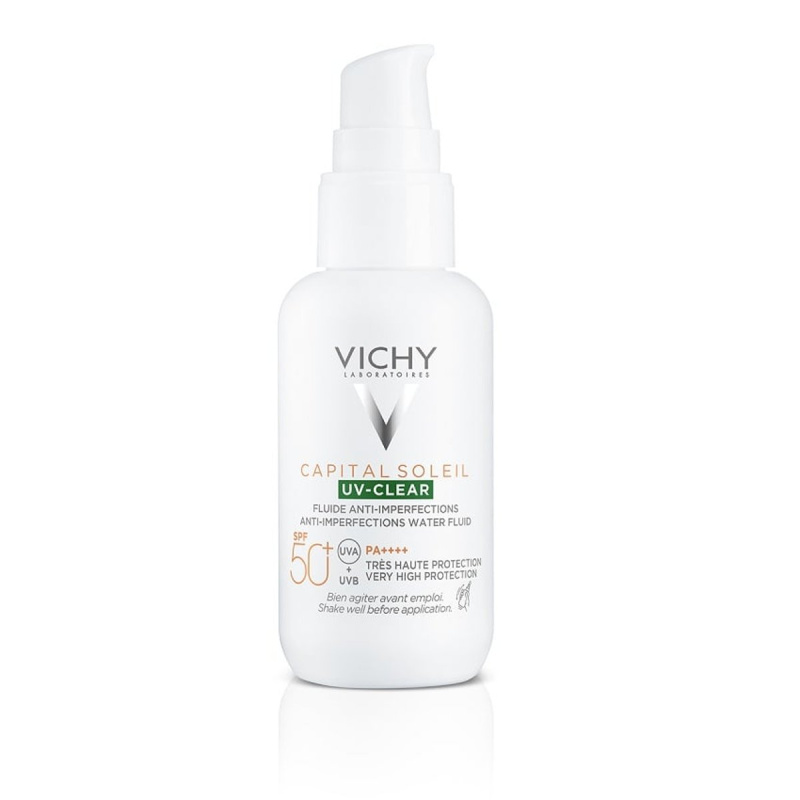 Vichy Capital Soleil UV-Clear protivrásková péče pro mastnou pleť se sklonem k akné SPF 50+ 40 ml