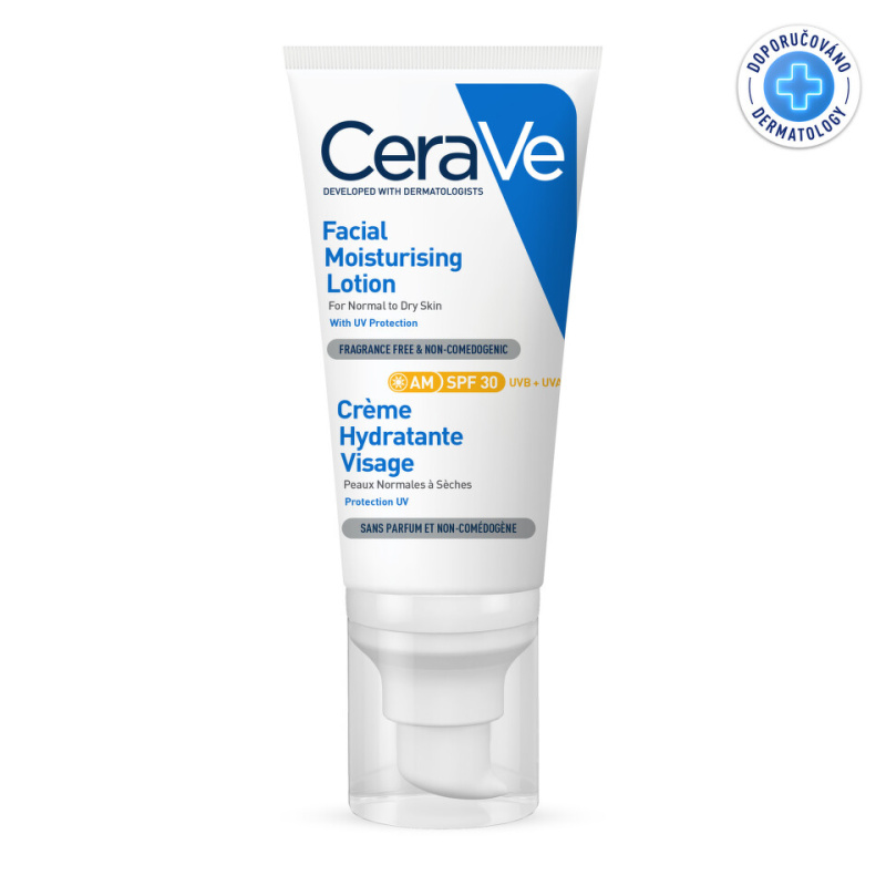CeraVe Moisturizers hydratační krém na obličej pro normální až suchou pleť SPF 30 52 ml
