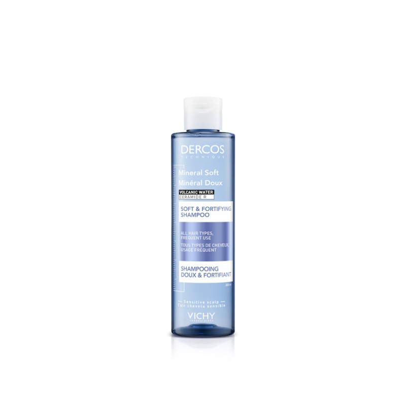 Vichy Dercos Mineral Soft posilující šampon pro všechny typy vlasů 200 ml