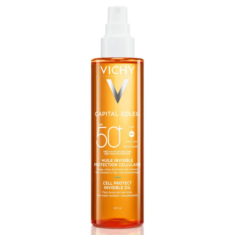 Vichy Capital Soleil Idéal Soleil olej na opalování SPF 50+ 200 ml