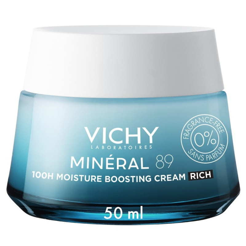 Vichy Minéral 89 bohatý hydratační krém bez parfemace 50 ml