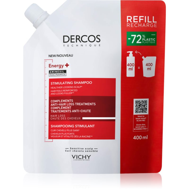 VICHY DERCOS Energy+ Šampón - náhradní náplň 400ml