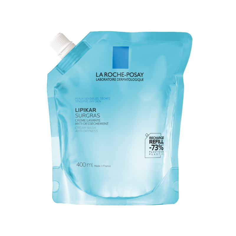 LA ROCHE-POSAY Lipikar Surgras Zvláčňující sprchový gel náplň 400 ml
