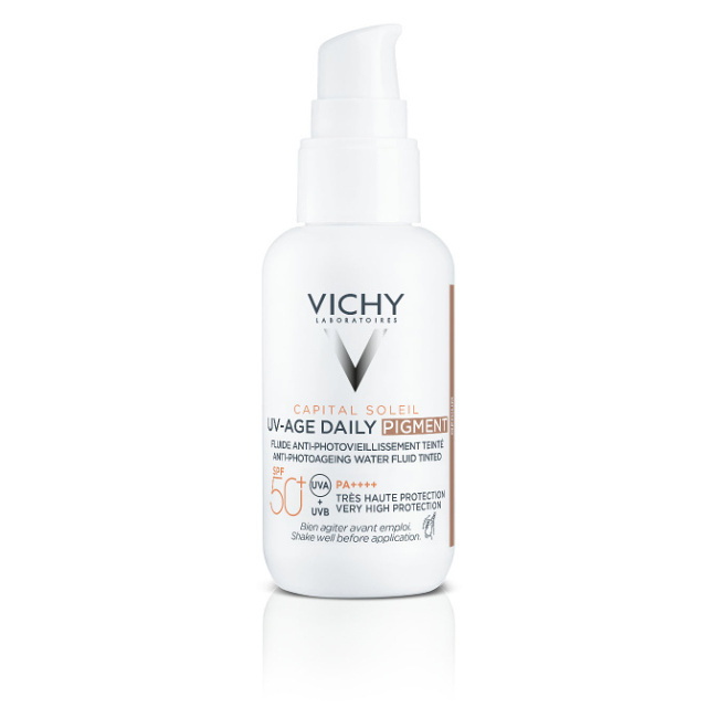 Vichy Capital Soleil Daily SPF50+ ochranný tónovaný fluid na obličej SPF 50+ odstín Medium 40 ml