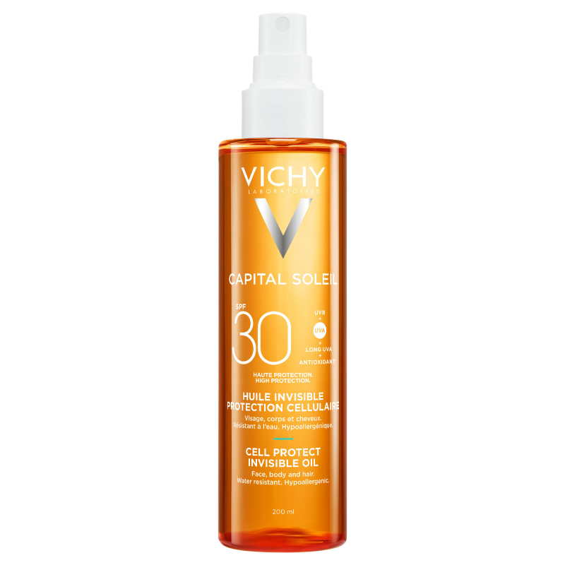 Vichy Capital Soleil Cell Protect Invisible Oil ochranný olej SPF 30 200 ml