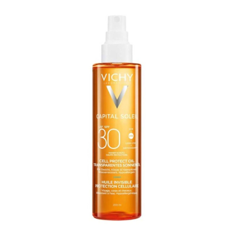 Vichy Capital Soleil Cell Protect Invisible Oil ochranný olej SPF 30 200 ml