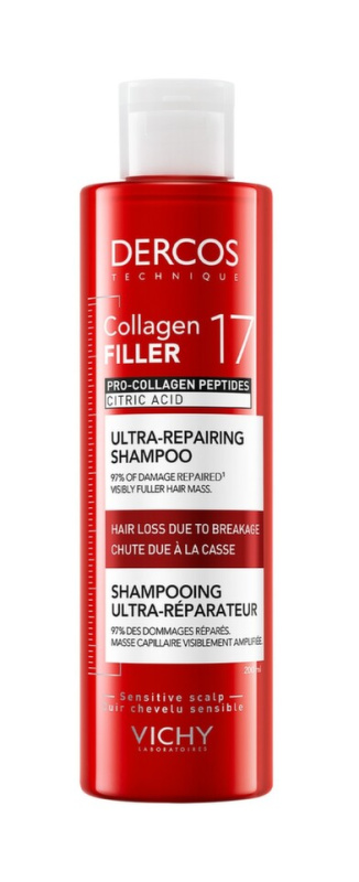 VICHY Dercos Collagen 17 Filler Regenerační šampon 200 ml
