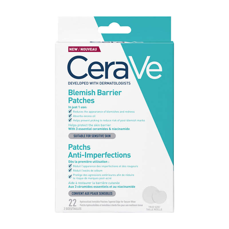 CeraVe Blemish Control Barrier Patches náplasti na problematickou pleť proti akné 22 ks