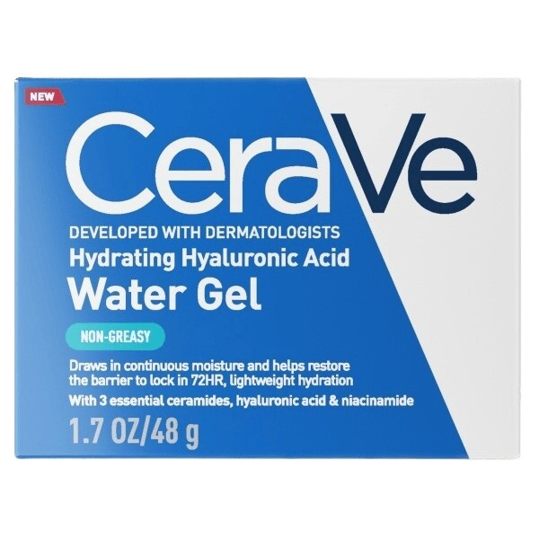 CeraVe Hydrating HA Water Gel hydratační gel krém s ceramidy pro všechny typy pleti 48 g