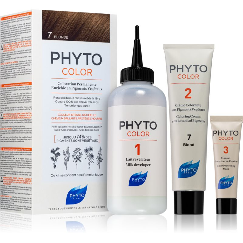 Phyto Color barva na vlasy bez amoniaku odstín 7 Blonde 1 ks
