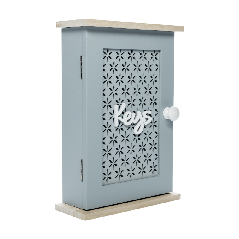 Vintage skříňka na klíče, šedá / přírodní, DODOMA