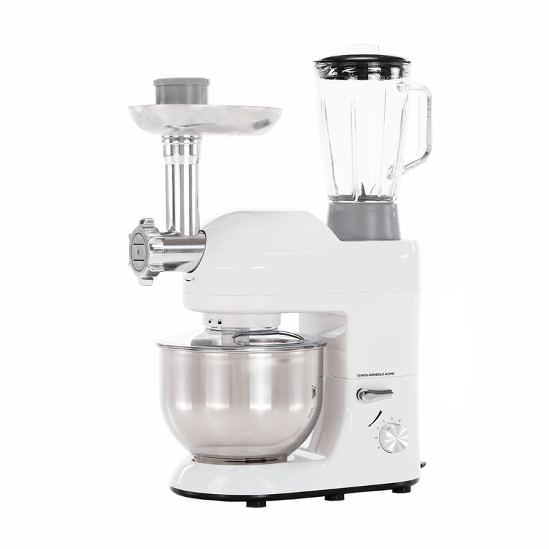 TEMPO-KONDELA KANTE, kuchyňský robot, 1800 W, 5 l, lesklá bílá / chrom