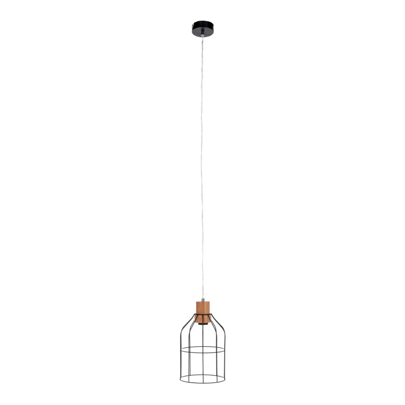 Visící lampa, černá / kov, ASTOK