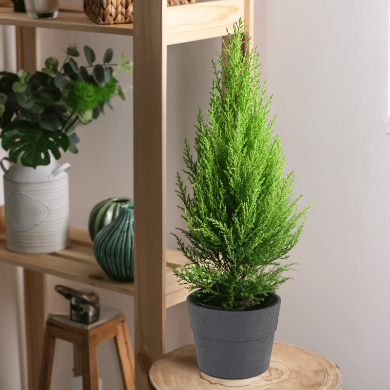 Květináč, plastový s kameninovým práškem, grafit, AUSON TYP 1