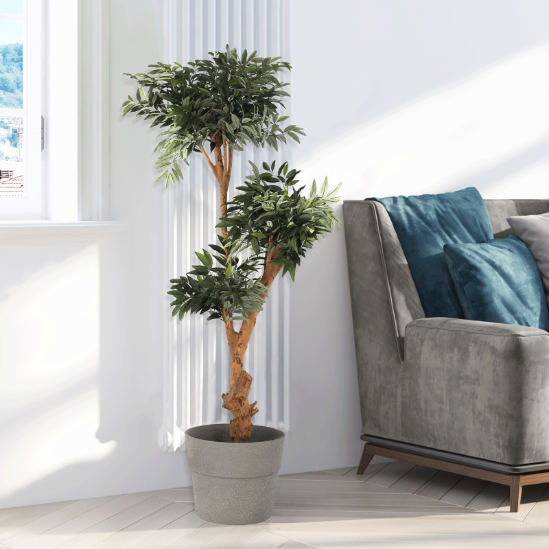 Květináč, plastový s kameninovým práškem, beton, AUSON TYP 2