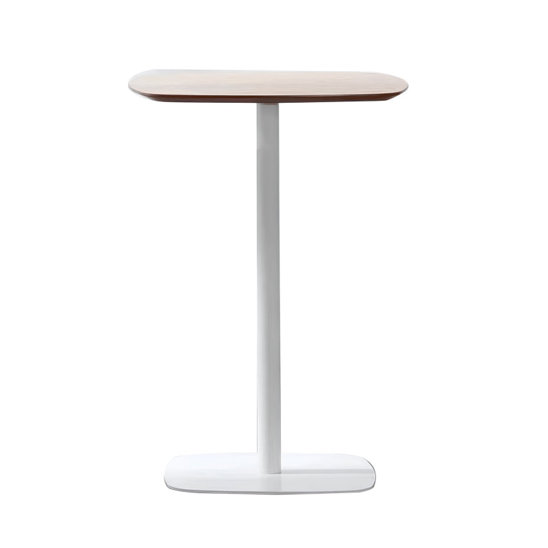 Barový stůl, dub / bílá, MDF / kov, průměr 60 cm, HARLOV