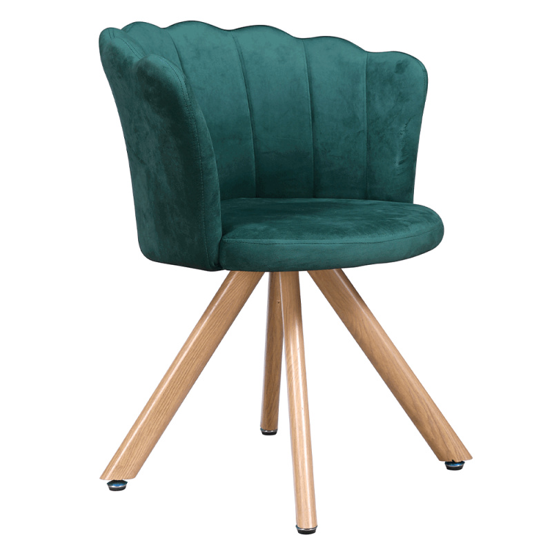 Designové křeslo, Art-deco, látka, smaragdová, NOBIA