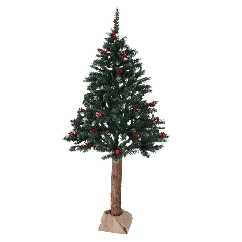 Vánoční stromek s koblihami na pníku, posněžený, 180 cm, PNIK TYP 2