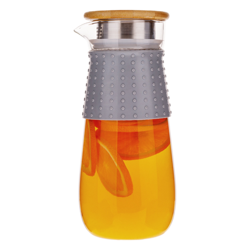 TEMPO-KONDELA GLAZO, karafa na vodu/čaj, 1200 ml, s víčkem a sítkem