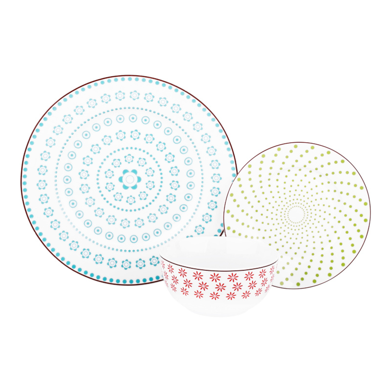 TEMPO-KONDELA HARDY, jídelní souprava, set 12 ks, porcelán